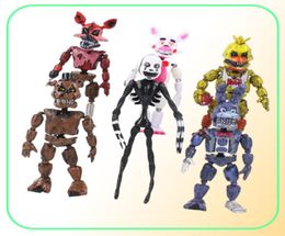 6PCSSet op Freddy039S vijf nachten PVC Action Figuur 17cm Bonnie Foxy Freddy Toys 5 FazBear Bear Doll Baby Toys for Christmas G6874942