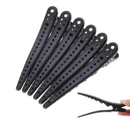 6 pièces ensemble pince à cheveux crocodile noir coiffure sectionnement pince épingles à cheveux bricolage barbier Pro Salon de coiffure soins de coiffure Tools7783373