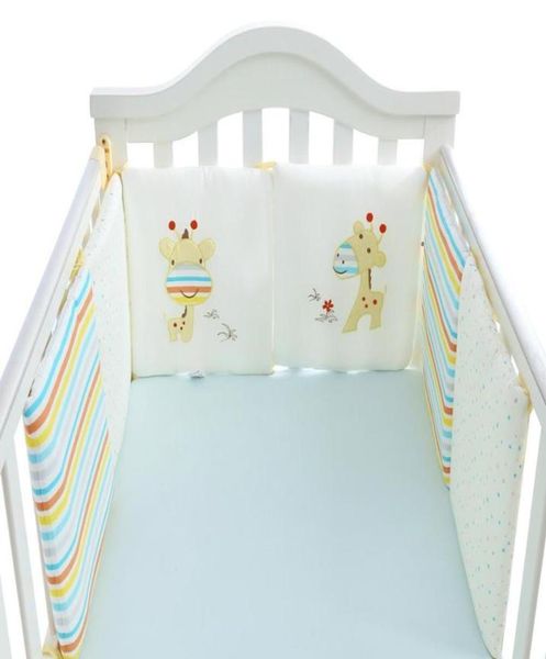 Juego de 6 unidades de Protector de cuna para niños, Protector de cama para bebés, cuna de algodón para niños, guardería para jirafa, juegos de cama para niños y niñas 4768978