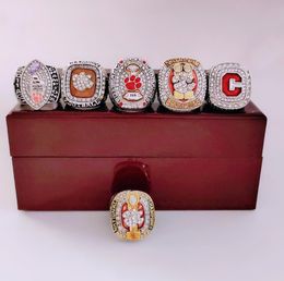 6pcsset Clemson 2011 2014 2015 2016 2018Tigers National Championship Ring set Fan Men Promotion Gift Boteo 2020 Drop 2891778