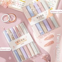 6pcsset doubleheaded markeerstift Kawaii Briefpapier Art Marker Markeerstiften Student Pen kleur gel pen 240320