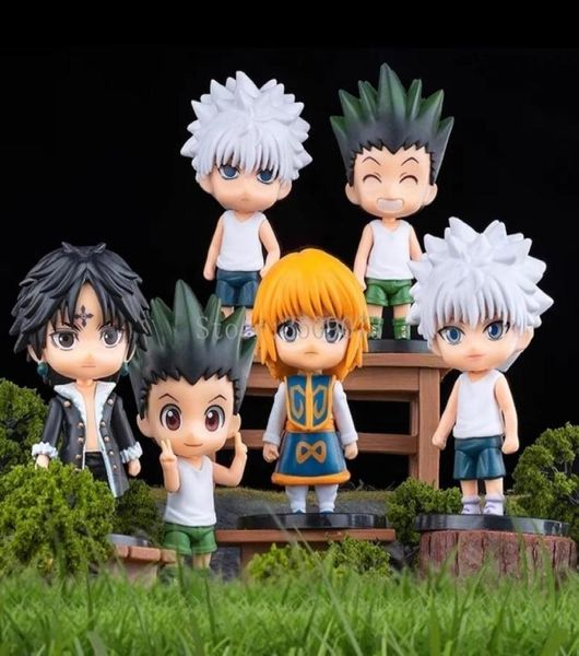 6pcSset Hunter X Figure d'anime gon CSS KILLUA ZolDyck Action Kurapika Figurine Modèle Doll Toys H08243679412