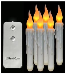 6 pièces LED bougies sans flamme lampe à piles trempé scintillement électrique pilier bougies décoration de fête de mariage 3190129