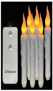 6 pièces LED bougies sans flamme lampe à piles trempé scintillement électrique pilier bougies décoration de fête de mariage 6578704