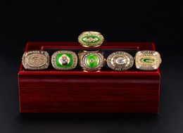 6 piezas conjunto de anillo de barco de Rugby completo 2019 anillo de fútbol de Wisconsin anillos de Rugby joyería de recuerdo de alta calidad regalo de seguidor tamaño de EE. UU. 3310336