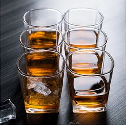 6Pic/set Whiskey glas Bar borrelglas Thuis wijnglas helder bierglas Hotel sapglas waterbeker