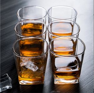 Verre à whisky, verre à shot, verre à vin pour la maison, verre à bière transparent, verre à jus d'hôtel, tasse d'eau, 6 pièces/ensemble