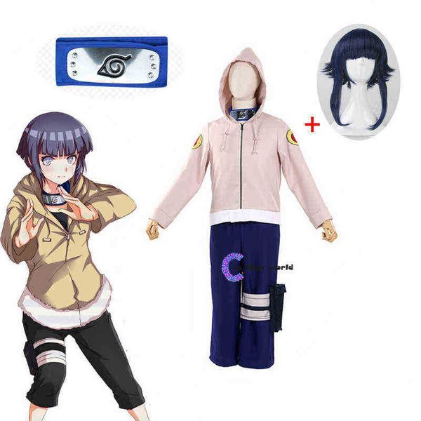 6 fotos Hot Anime New Neji Hinata Disfraz Cosplay Nuevo Shippuden Hinata Hyuga 2ª generación Conjunto completo Traje de mujer adulta J220720