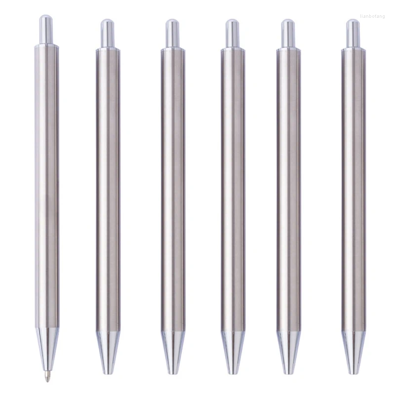 6pieces einziehbarer Kugelschreiber Büro schreibt reibungslos, um Guest Anmelde für Elempfang zu schreiben
