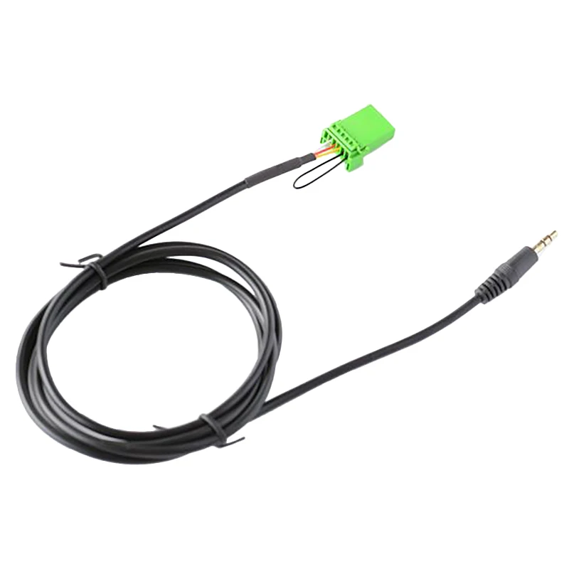 6pin Green Connector Estéreo 3,5mm Jack o Aux-in Mp3 Cable Wire for Honda Jazz Fit 2002-2006