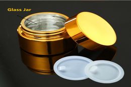 6ps de alta calidad 5G 10G 30G 50G Capeizo de UV vacío UV Gold Silver Glass Cosmetic Containerreflisable Jar con tapa 2010123744083