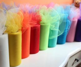 6quotx25yyd tulle rouleau tissu tissu de mariage chaise de fête de fête de fête de noyale bricolage tutu jupe transparent la table de gaze bannière guirlande gloun