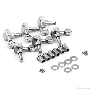 6R Droite 6L Gauche 3L + 3R Cordes Tuning Pegs Tuners Tuner Chrome Inline Guitar Machine Head 6R Droite