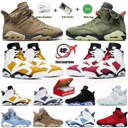 6s Basketbalschoenen j6 Designer Jumpman 6 Outdoors Heren TS Brown Kelp Toro Bravo Zwart Infrarood Koel Grijs Metallic Zilver Aqua Midnight Navy Damesjogging Met doos