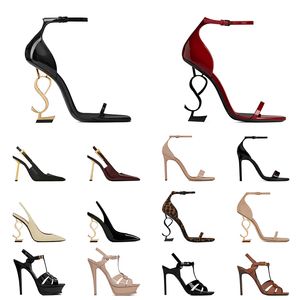 With Box yslheels Open Toe Slingback Designer Sandals Women Luxury High ysl Heels Black Nude brown Ladies Leopard Heels【code ：L】Pumps Shoes