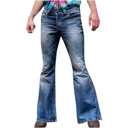 6S Jeans messieurs gros bootcut évasé été Broek lâche designer masculin classique denim Bell Bottom Men039s pantalon reign8074204