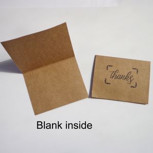 6Sets Kraft Thank You Cards with Paper Envelopes SEAL -stickers Set Wedding Party Kraft Wens Message Cards Envelops Set