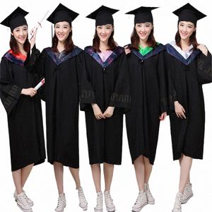 6 Stijl Universiteit Graduati Toga Student High School Uniformen Klasse Team Wear Academische Dr Voor Volwassen Bachelor Gewaden + Hoed set H3i6 #