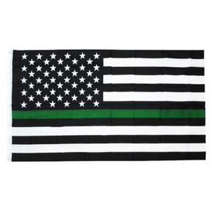 6Styles Blue Line USA Police Drapeaux 3x5Fts Thin Blue Line USA Drapeau Noir Blanc Et Bleu Drapeau Américain pour les Officiers de Police GGA3465-5N