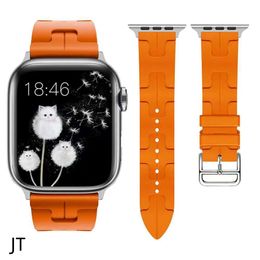 6T Easy Remplacer les bandes en silicone H STRACHES DE LOCLE ALLIAGE pour Apple Watch Series 1 2 3 4 5 6 7 8 9 Ultra SE Ultra2 38/40/41 mmm 42/44/45 mm 49 mm 8j8dd