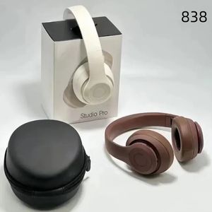 6T Nouveau Studio Pro Headphone Stéréo Bluetooth Sports pliables Casque sans fil microphone Hi-Fi Heavy Bass Card TF Card Music Player avec sac 838dd