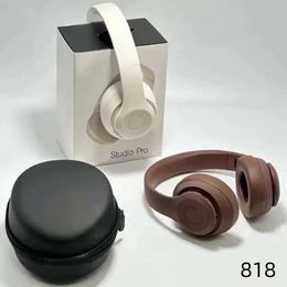 6T New Studio Pro Wireless Healphone Stereo Bluetooth Auriculares Foldables Auriculares Wireless Micrófono Hi-Fi Hi-Fi Heavy Bass Auriculares TF Music Player With Bag 818DD