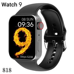 6t Smart Watch Series 9 8 45mm 2.1 "Men Women Bekijk Bluetooth Call Bracelet Polsband Wireless Charging Fitness Tracker Sport Smartwatch Iwo voor Android iOS 818DD