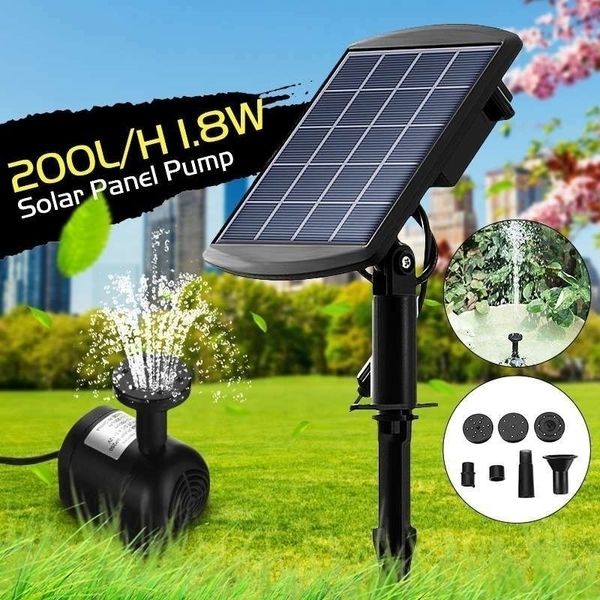 6V 1.8W Panel solar Bomba de agua al aire libre sumergible Jardín Estanque sin escobillas Fuente Piscina rium Fish Y200917