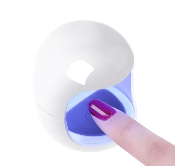 6W Portable Mini lampe à ongles Gel créatif sèche-ongles LED lampe UV un doigt photopolymérisable forme d'oeuf électrique sèche-ongles Machine5219060