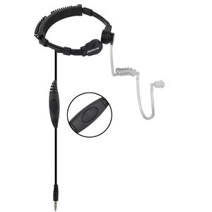 6x R-151 1-pins oortelefoon Covert Air Tube Headset Throat Mic PTT voor mobiele telefoon