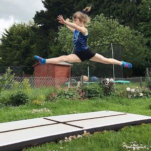 Gratis verzending 6x1x0.2m blauwe opblaasbare gymnastiek matras gym tumel airtrack vloer tuimelen lucht track te koop