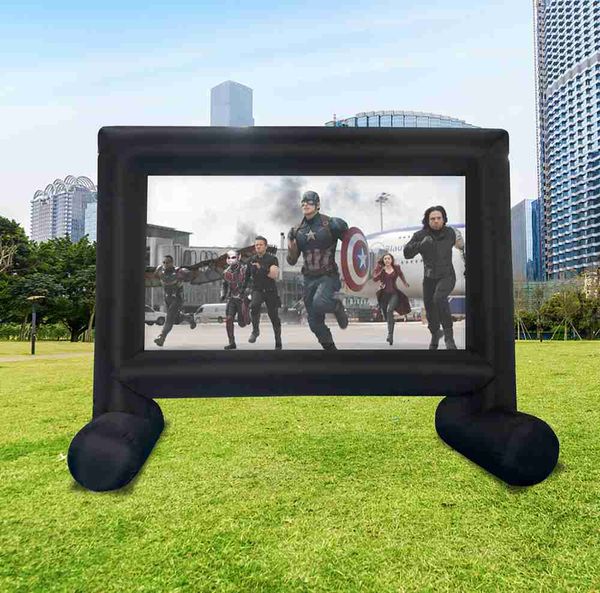 Proyector inflable de alta calidad para exteriores, 6x4,8 m, pantalla de película, Mega pantallas, cine en casa