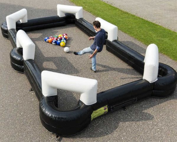 6x4m Barato Inflable Ball Table Fútbol Fútbol Campo de billar PVC Pango de juego con pelotas y soplador a la venta