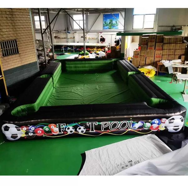 6x4m Playhouse Humain Gonflable Snooker Football/Soccer Table Piscine Portable Snookball Drôle Intérieur En Plein Air Sport Jeux