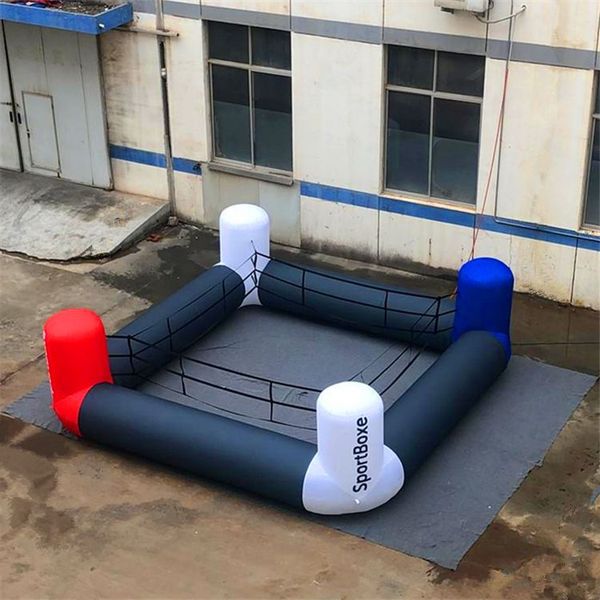 6x6x2mH (20x20x6.5ft) venta al por mayor al aire libre Sprot inflables anillo de boxeo carrera inflables promocionales anillo personalizado etapa de anillo inflable