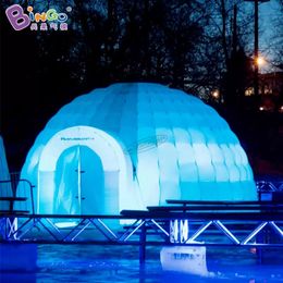 6x6x4,5 mh beurzenshow Tent opblaasbare witte koepeltent Voeg lichten toe voor openlucht evenementen Decoratie speelgoed Sport