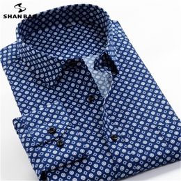 6XL 7XL 8XL 9XL 10XL grande taille fleur imprimé hommes mode décontracté à manches longues chemise printemps jeunesse marque chemise 24 couleurs 220801