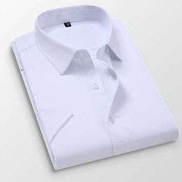 6XL 7XL 8XL Camisa de manga corta de verano para hombre Camisas de vestir formales de negocios informales para hombres Camisas blancas Slim Fit Ropa de hombre 201123