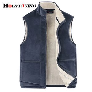 6XL hommes hiver gilet faux agneau cachemire décontracté mode manteau hommes chaud sans manches veste artificielle laine homme 19393 210923