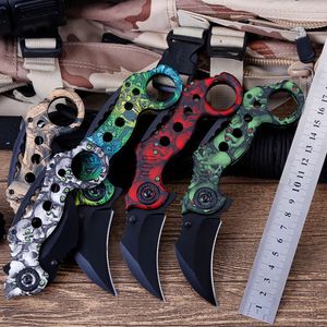 Cuchillo Karambit plegable de 7,09 pulgadas Cs Go supervivencia bolsillo táctico caza al aire libre senderismo Camping garra cuchillos herramientas de autodefensa