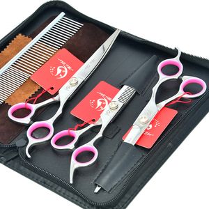 7.0Inch Meisha Professionele Pet Grooming Scissors Set Snijden + Dunning + Gebogen Schaar Kits Roestvrijstalen Pet Shears .HB0069