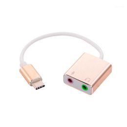 7.1 CH Audiokaart USB C Type C Type-C External Sound Card Hi-Fi Magic Voice Adapter Microfoon luidspreker voor laptop1