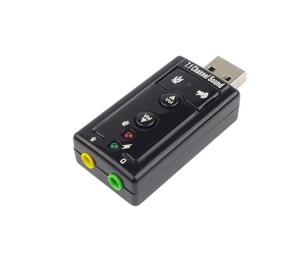 Tarjeta de sonido USB externa 7,1, USB a Jack, adaptador de Audio para auriculares de 3,5mm, tarjeta de sonido de micrófono y teléfono para Mac Win Compter Android Linux