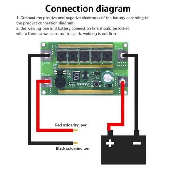 7-16V Máquina de almacenamiento de la batería Máquina de soldadura PCB Circuito Equipo de soldadura soldado de soldadura Pen para 18650 26650 32650