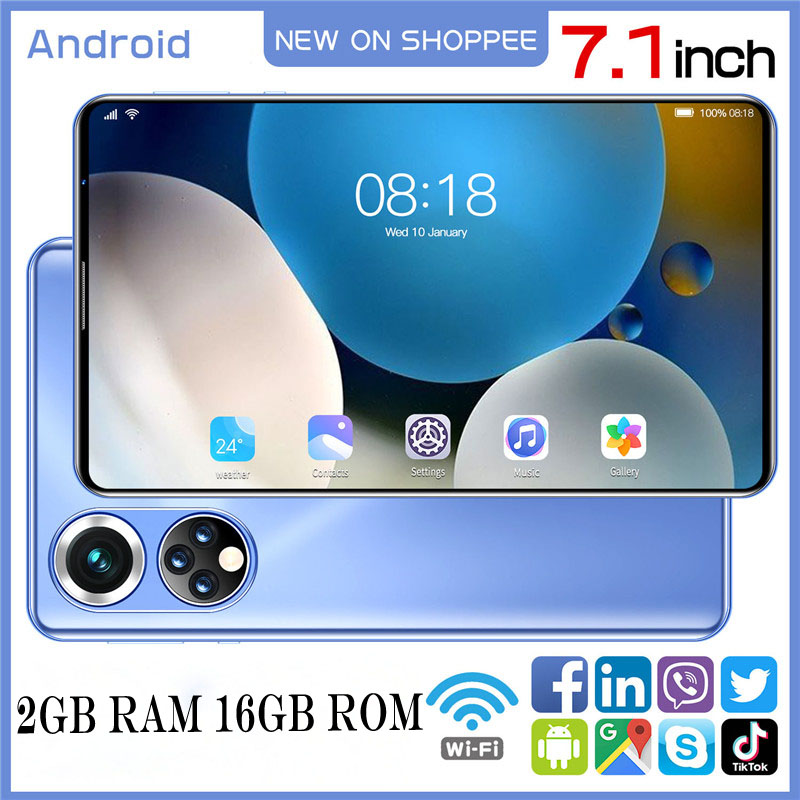 Tablet da 7.1 pollici 2GB RAM 16GB ROM Dual SIM 3G WCDMA RETE Gioco Android LAVORO Studio WIFI GPS PC X50