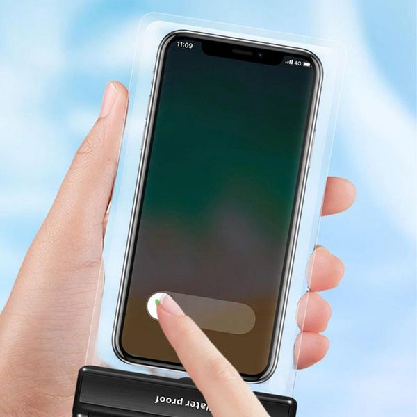 Bolsa de teléfono de pantalla grande de 7.2 pulgadas Bolsa impermeable PVC Bolpe de teléfono transparente para juegos de agua Surfing Surfing Skiing Bolsa seca