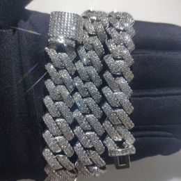 Colliers Hip Hop en pierre CZ AAA pour hommes, 7 à 26, pavé scintillant, bordure Miami, chaîne à maillons cubains, bijoux de rappeur, peut ouvrir L262q