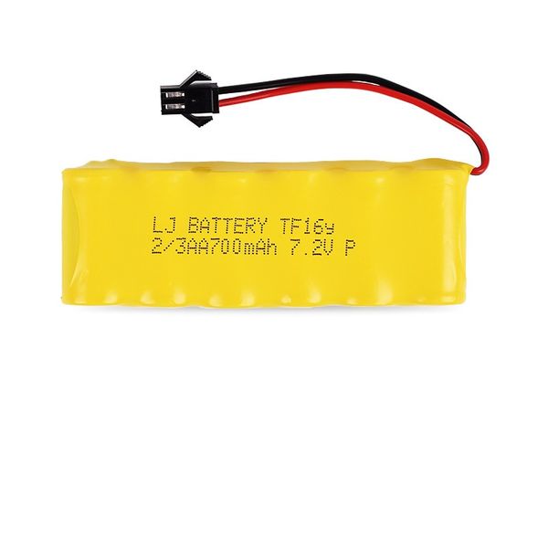 7.2V 700mAh Batería Ni-CD para RC Toys Boat Gun Car Truck Tren Robot Piezas NICD AA 700MAH 7.2V Batería recargable SM