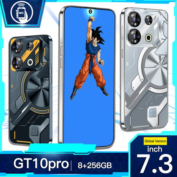 7,3 pouces 5G GT10PRO Android Smartphone gt10pro étanche à la poussière antichoc WIFI double caméra tout-en-un 128 Go 256 Go 512 Go 16 To ROM 6 Go 8 Go 1 To de RAM téléphone portable