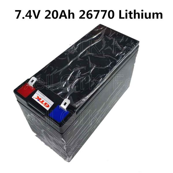 Paquete de batería de litio recargable de 7,4 v 20Ah 2S 26700 para cámara equipo de monitoreo inalámbrico señales de tráfico iluminación LED